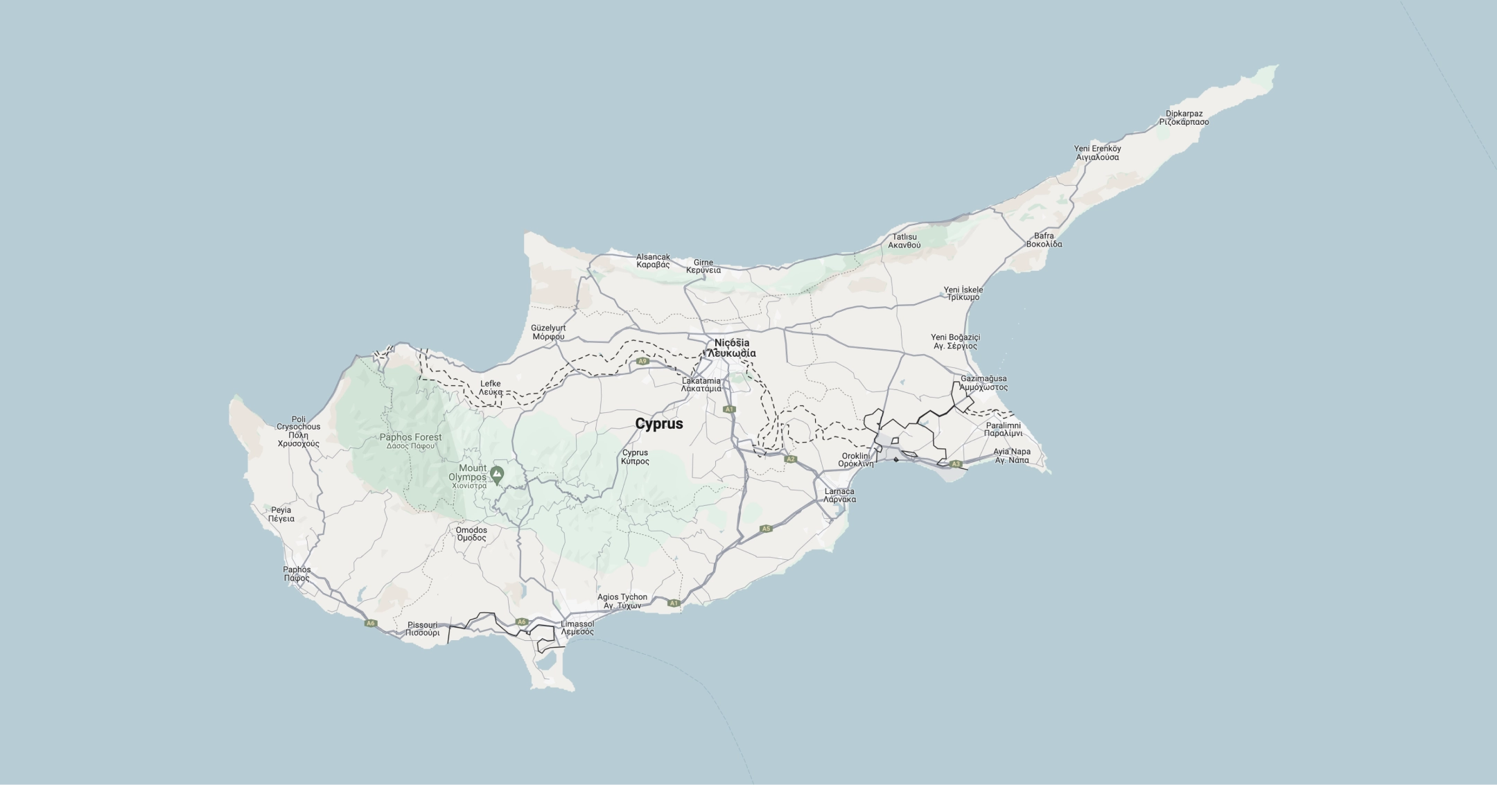 Map of Cyprus